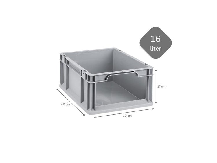 PROREGAL SuperSparSet 10x Eurobox NextGen Store HxBxT 17 x 30 x 40 cm 16 Liter Front Offen Eurobehälter Transportbox