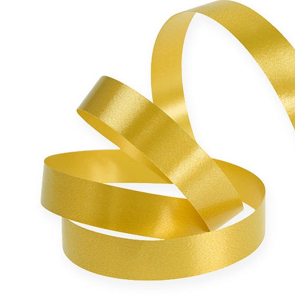 Dekoratives Geschenkband aus Stoff.