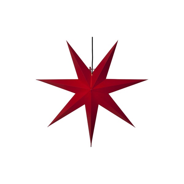 Roter Papierstern zum Aufhängen