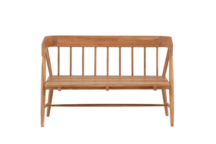 Split Gartensofa 2 Personen, Gartenbank Teak. 132 X 58 X 85 cm