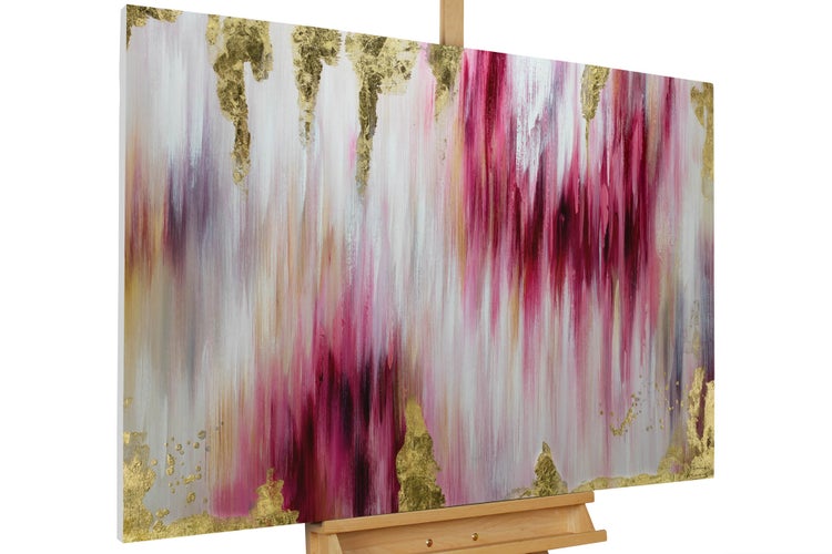 Handgemaltes Gemälde Acrylfarbe 120x80cm Rosa