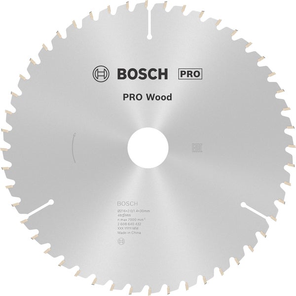 Bosch PRO Wood Kreissägeblatt 216 x 2 x 30 mm - 2608640432