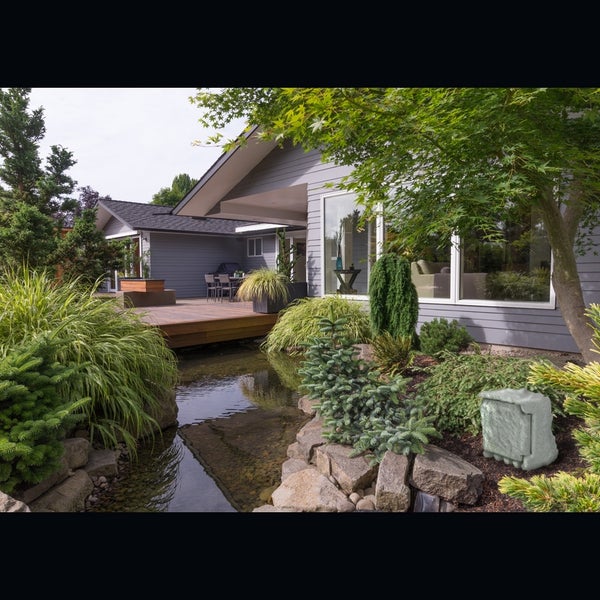 ECD Germany Power Rock Gartensteckdose Steinsteckdose 4-fach mit 1,5m Kabel, Klapptür, in Steinoptik, Dunkelgrau, bis 3680W, IP44 Wetterfest, Außensteckdose Mehrfachsteckdose Steckdose Stromverteiler