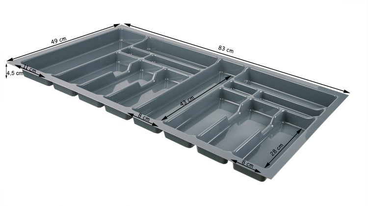 Besteckkasten mit Fächern und Abmessungen