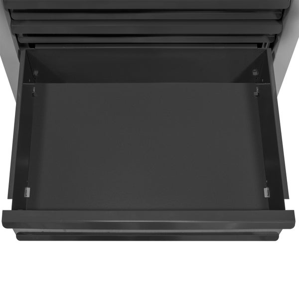 PROREGAL Schubladenschrank Kobra mit 10 Schubladen + Gummiauflage | HxBxT 90x71x55cm | Lichtgrau/Anthrazitgrau | Schubladenbox, Werkzeugschublade
