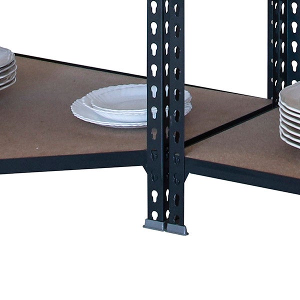 Mega Deal 1x Eckregal + 1x Schwerlastregal MULI | HxBxT 180x180x30cm | Fachlast 200kg | Anthrazit