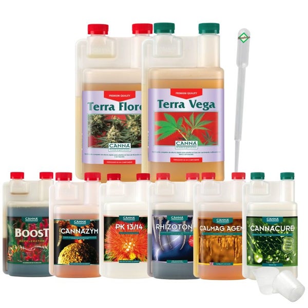 Canna 8-Teiliges Dünger Set – Komplettes Nährstoffprogramm für starkes Wachstum, gesunde Wurzeln und maximale Blüte- & Ertragsbildung