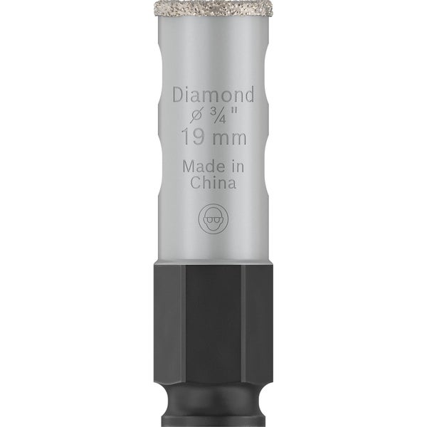Diamantbohrkrone, 19 mm Durchmesser