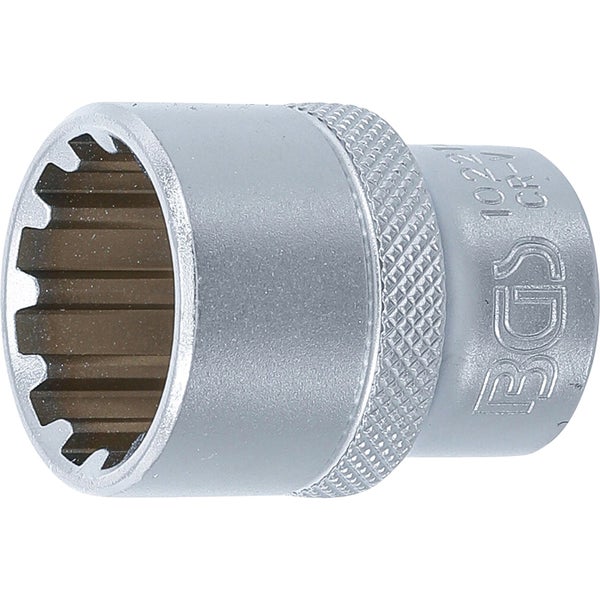 BGS Steckschlüssel-Einsatz Gear Lock Antrieb Innenvierkant 12,5 mm (1/2) SW 21 mm - 10221