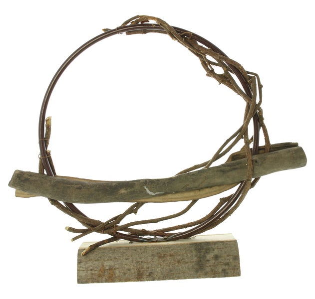 FRANK FLECHTWAREN | Dekoring Natural, HOLZ, METALL, ca. 39 x 7 x 32 cm