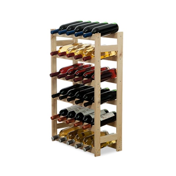 PROREGAL Weinregal Pinotwine HxBxT 86 x 53 x 25 cm 30 Flaschen Massives Kiefernholz Natur Unbehandelt