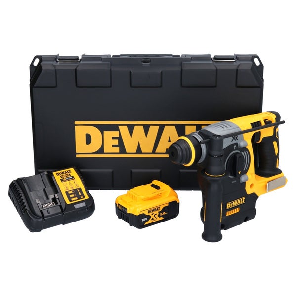 DeWALT Akku-Kombihammer mit 18 Volt Akku, Ladegerät und Transportkoffer.