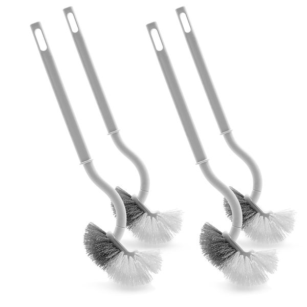 Zwei Toilettenbürsten mit Griff und Borstenkopf