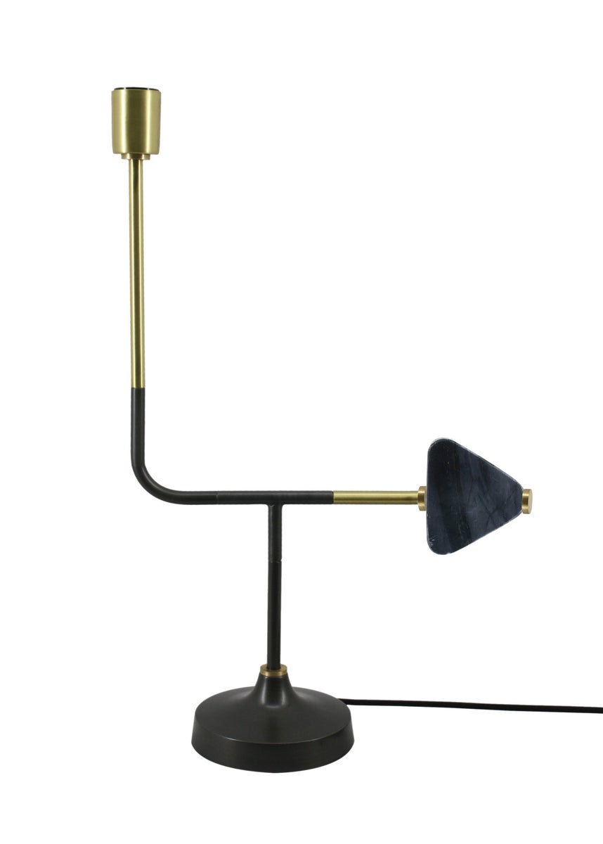 Minimalitische Tischlampe Modern in Schwarz, Loft Design 29 cm | Wohnzimmer Esszimmer Leuchte