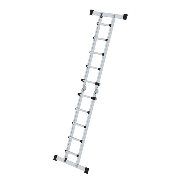 MUNK Teleskopleiter mit Traverse 4x5 Sprossen