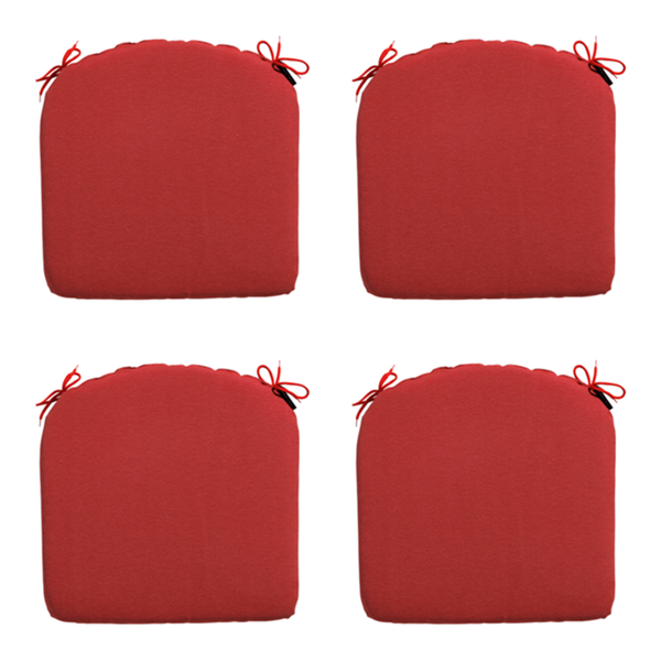 Sitzkissen Panama ziegelrot - Ca. 46x48 cm - 4er-Set