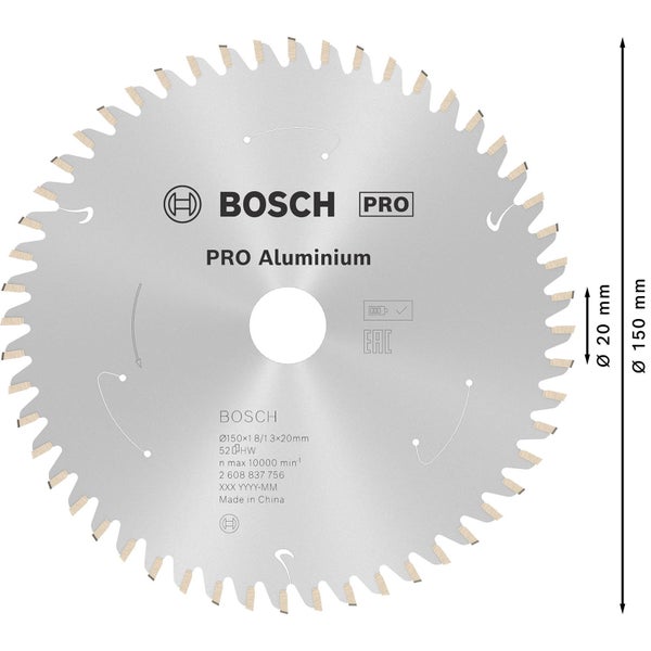Bosch PRO Aluminium cordless Blatt für Kreissägen 150 x 1,8 x 20 mm - 2608837756