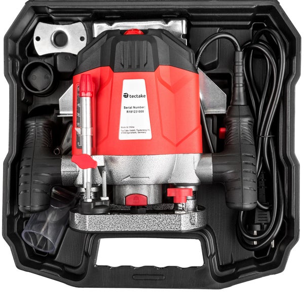 Oberfräse tectake  1200 W mit Drehzahlregelung inklusive Koffer