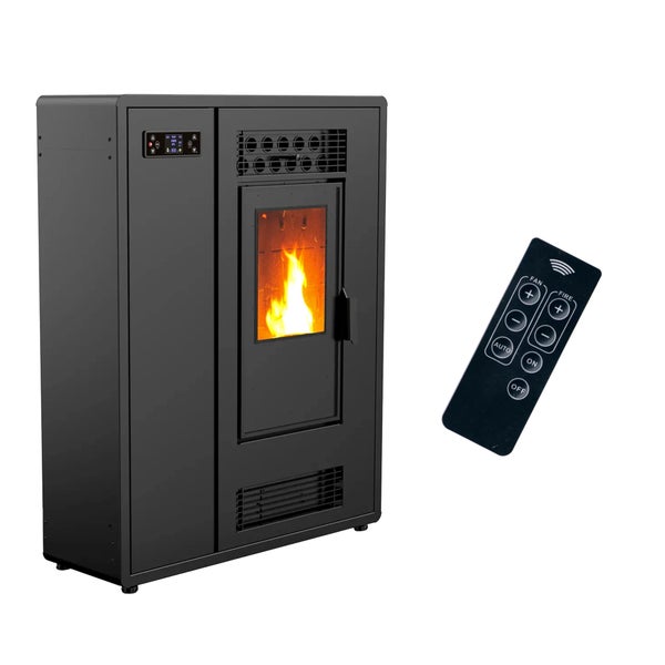 Luft- Pelletofen Slim Astral 12,2 kW Schwarz Sannover