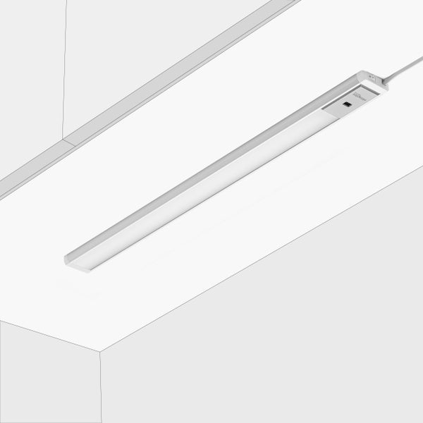 Riva LED Unterbauleuchte dimmbar mit Sensor 57,5cm neutralweiß 4000K silber Küchen Unterschranklampe Aluminium LED