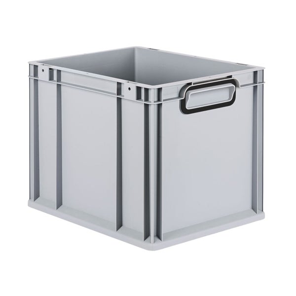 Eurobox NextGen Color, HxBxT 32x30x40cm, 30 Liter, Griffe schwarz geschlossen, Grau, Eurobehälter, Transportbox, Transportbehälter, Stapelbehälter