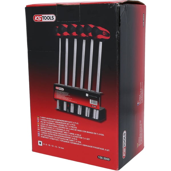 KS Tools T-Griff-Nussschraubendreher Satz, 6-teilig in Verpackung