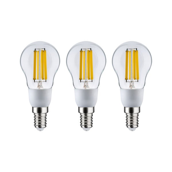 Eco-Line Filament 230V LED Tropfen E14 3er-Set 100mm 3x525lm 3x2,5W 3000K Klar