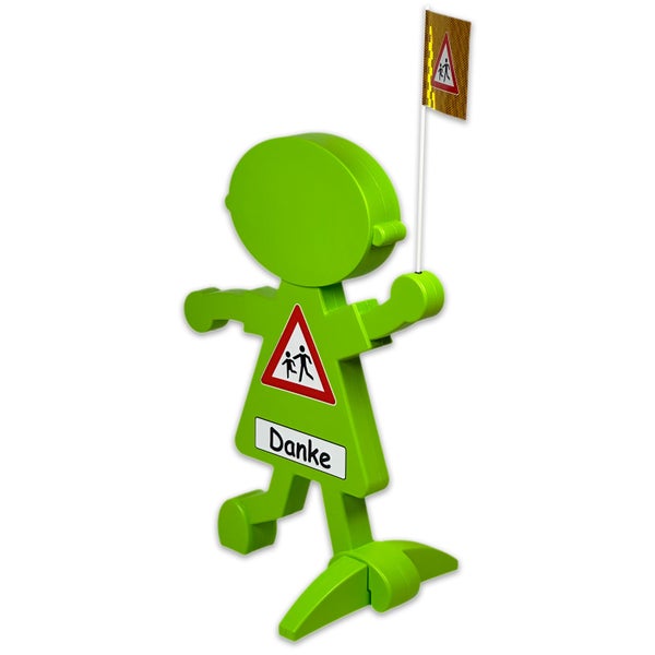 3D Warnschild Vorsicht spielende Kinder mit reflektierender Folie für mehr Verkehrssicherheit / (1 Stück)