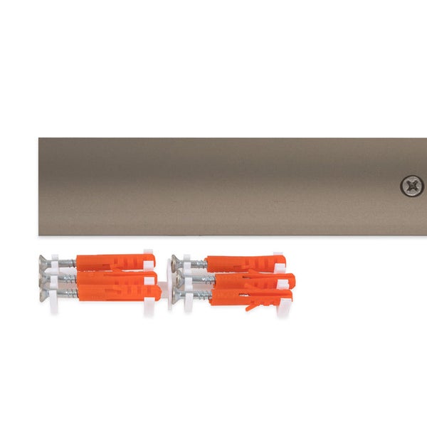 FLOORDIREKT Übergangsprofil - Übergang zwischen Bodenbelägen - Breite: 30 mm - Edelstahl-matt - Vorgebohrt - 100 cm