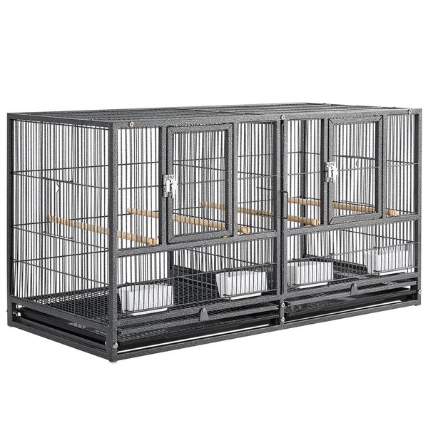 Yaheetech Großer Vogelkäfig , Schwarz