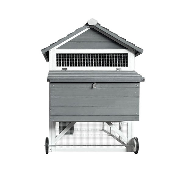 Home Deluxe Hühnerstall aus Holz FERA - 224 x 107 cm | Großes, wetterfestes Holzgehege mit Auslauf