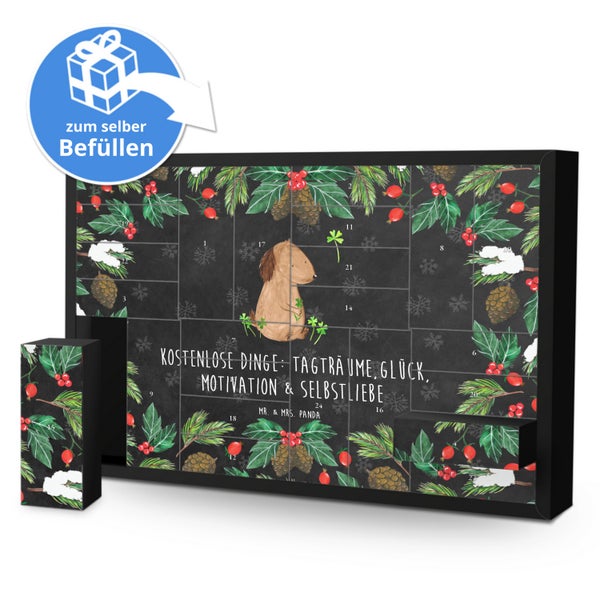 Mr. & Mrs. Panda Befüllbarer Adventskalender Hund Kleeblatt - Schwarz