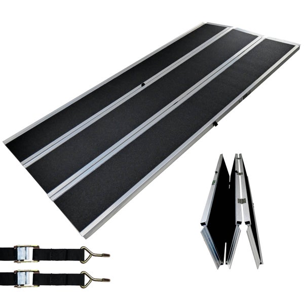 DREIBREIT by TRUTZHOLM Alu Auffahrrampe 215 cm 3-fach klappbar 1020 kg Alu beschichtet Verladerampe