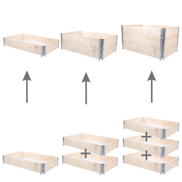 Hochbeetkisten GuardBox HxBxT 20x120x80 cm 1 Ebeneinkl. Luftpolsterfolie Imprägniert
