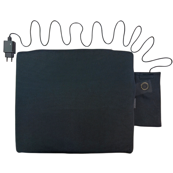 Elektrisches Sitzkissen mit Kabel und Netzteil