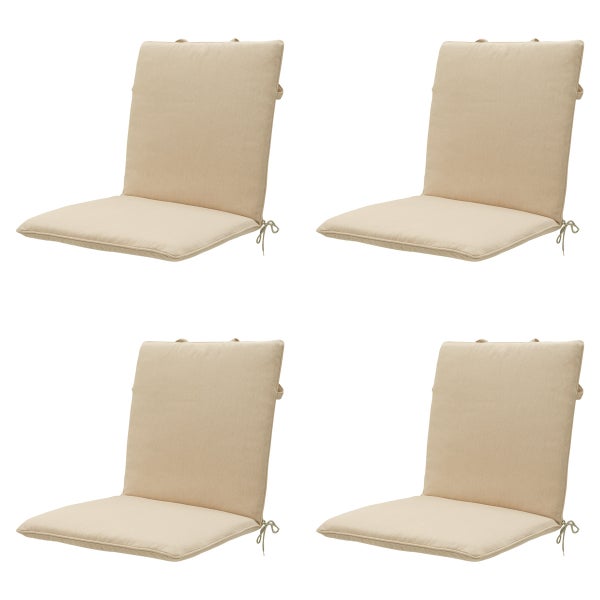 Stuhlauflage Stapelstuhl, Beiges Canvas Eco+ – Ca. 97x49 cm - 4er-Set