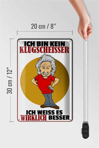 Blechschild Spruch 20x30cm ich bin kein Klugscheisser