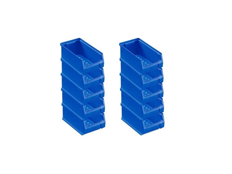 PROREGAL Blaue Sichtlagerbox 2.0 HxBxT 7,5 x 10 x 17,5 cm 0,8 Liter Sichtlagerbehälter Sichtlagerkasten Sichtlagerkastensortiment Sortierbehälter