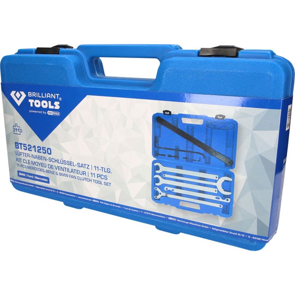 Brilliant Tools Lüfternaben Schlüssel Satz im blauen Koffer