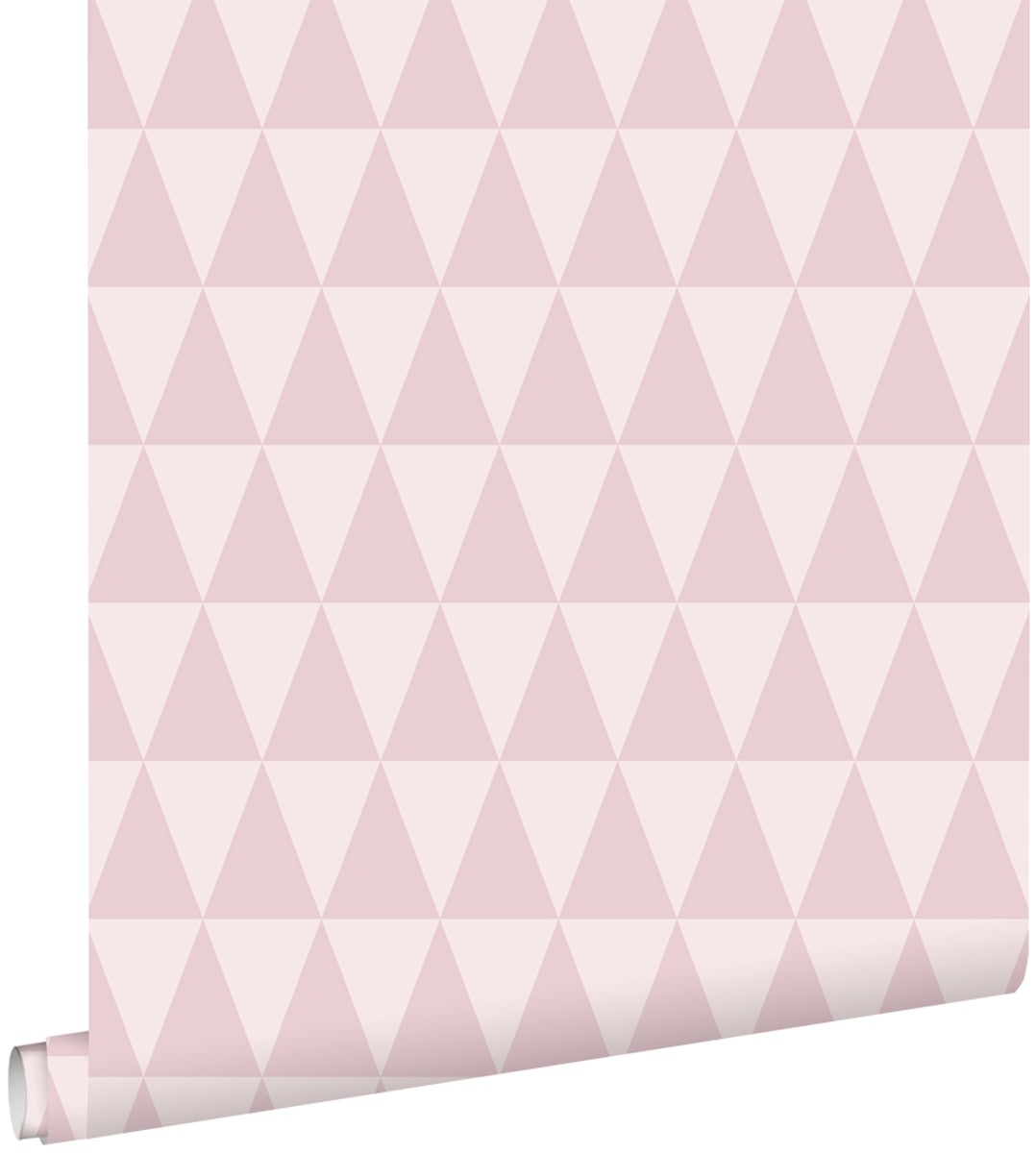 ESTAhome Tapete grafische, geometrische Dreiecke Violettrosa - 53 cm x 10,05 m - 148671