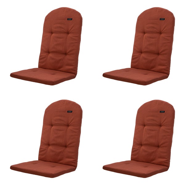 Hochlehnerauflage Bearchair Panama terra - Ca. 128x48 cm - 4er-Set
