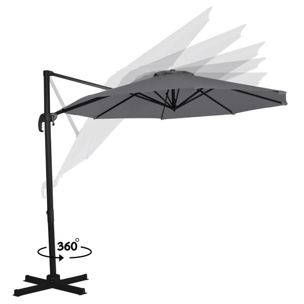 Ampelschirm mit Schutzhülle und Feststellband