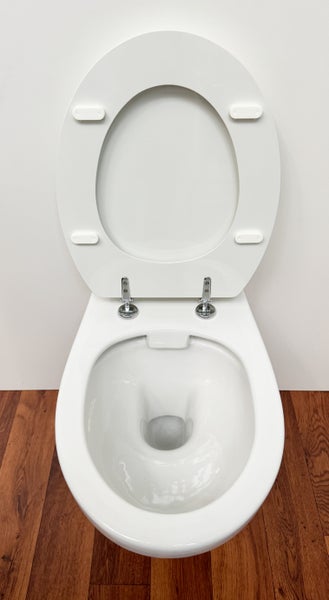 Design WC Sitz Relief Chicago, messingverchromte Scharniere