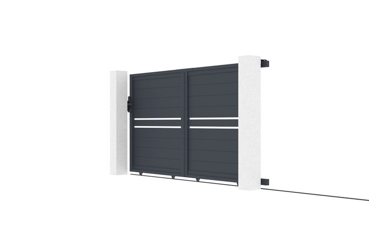Schiebetor 3m CIMONE H.160 graues Aluminium