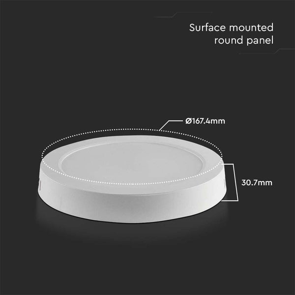 V-TAC VT-60012-RD - Weiße LED-Mini-Panels - hintergrundbeleuchtet - Surface Series - IP20 - 12W -