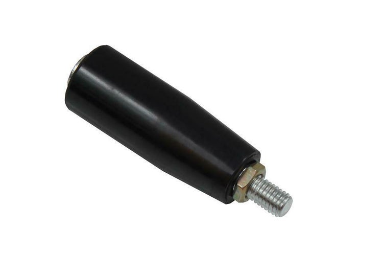 Schwarzer Maschinengriff mit Gewindebolzen