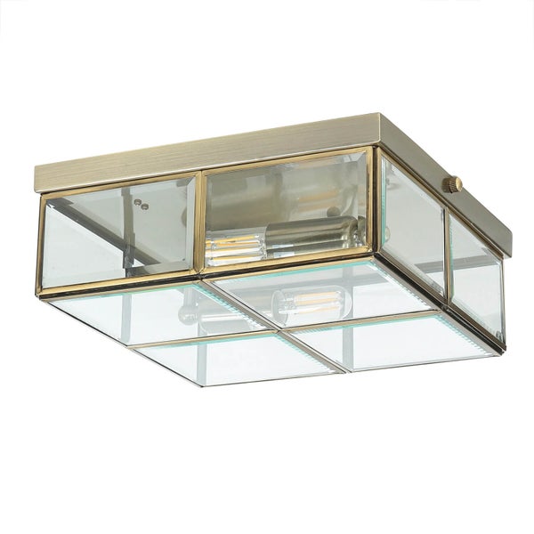 Deckenleuchte aus Glas und Metall