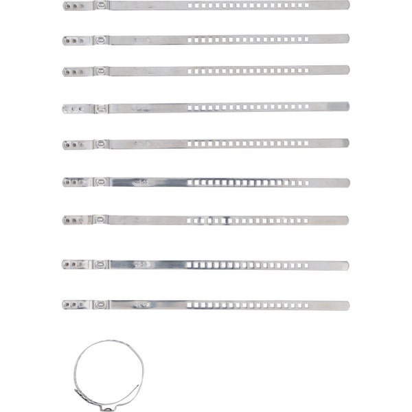 BGS Achsmanschetten-Schellen-Satz Edelstahl rostfrei 7 mm 20 - 50 mm 10tlg. - 70327