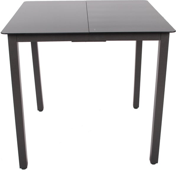 Aluminium Glas Gartentisch Balkontisch 80x80 cm