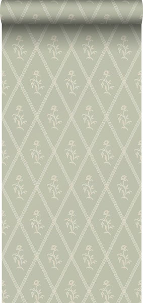 Borastapeter Tapete Blumen Grün - 53 cm x 10.05 m - 660842
